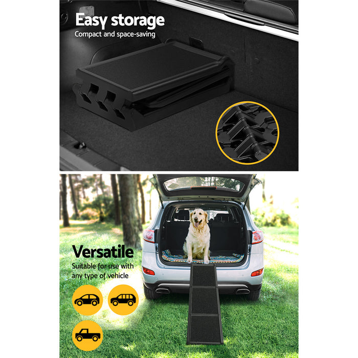 Danoz Direct - i.Pet Dog Ramp Pet Stairs Steps Car Travel SUV Ladder Foldable Portable Adjustable