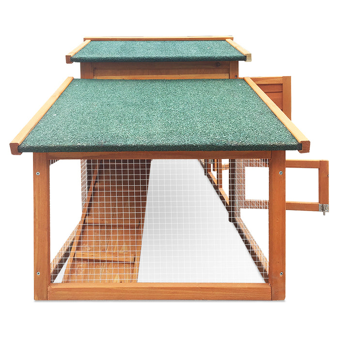 Danoz Direct - i.Pet Chicken Coop Rabbit Hutch 169cm x 52cm x 72cm Large House Outdoor Wooden Run Cage