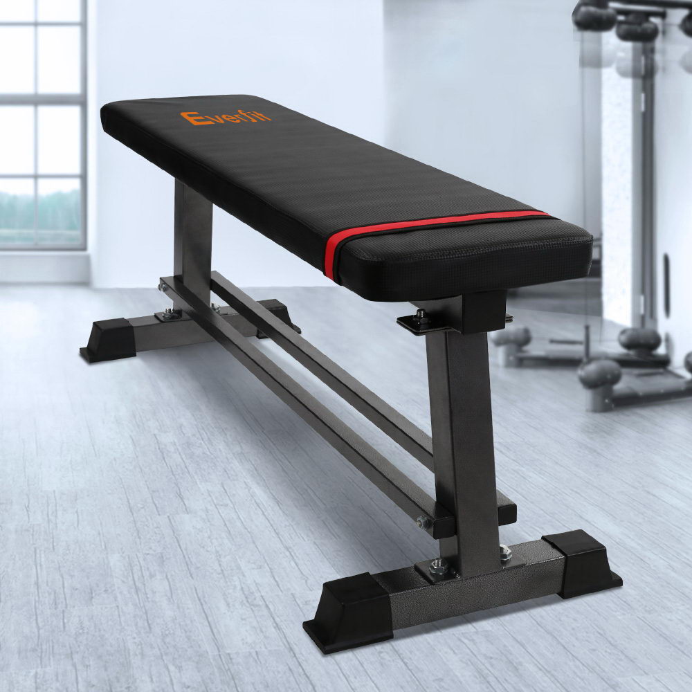 Everfit Weight Bench Flat Bench Press Home Gym Equipment 300kg Capacity
