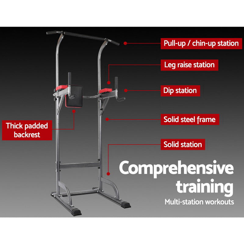 Transform your home Gym with Danoz Direct - Everfit Weight Bench Chin Up Tower! With a 200kg capacity