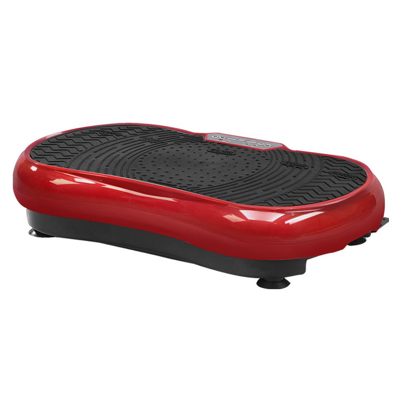 Danoz Direct - Everfit Vibration Machine Platform Resistance Rope Home Fitness Dark Red