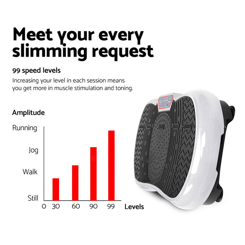Personal fitness studio with the Danoz Direct - Everfit Vibration Machine. Featuring a platform vibration and resistance rope