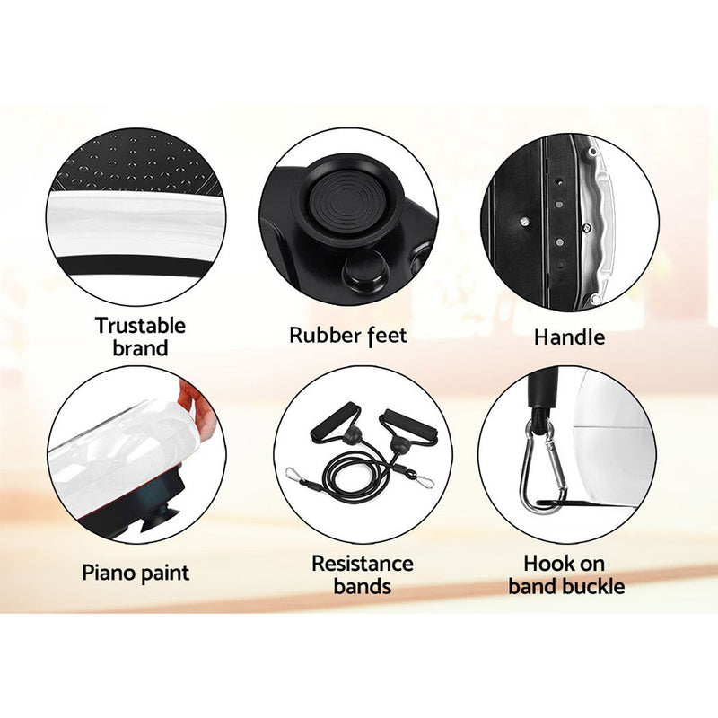 Personal fitness studio with the Danoz Direct - Everfit Vibration Machine. Featuring a platform vibration and resistance rope