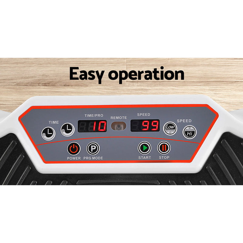 Personal fitness studio with the Danoz Direct - Everfit Vibration Machine. Featuring a platform vibration and resistance rope