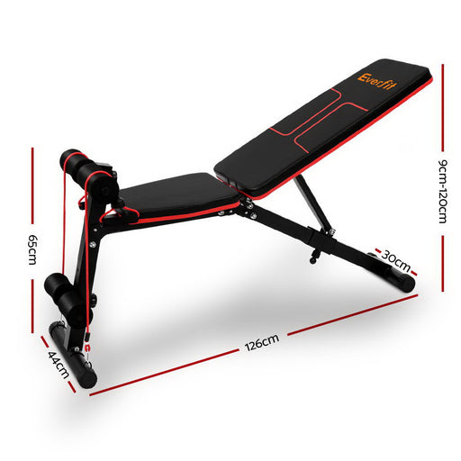 Danoz Direct - Everfit Weight Bench Adjustable FID Bench Press Home Gym 150kg Capacity