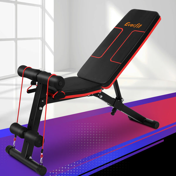 Danoz Direct - Everfit Weight Bench Adjustable FID Bench Press Home Gym 150kg Capacity