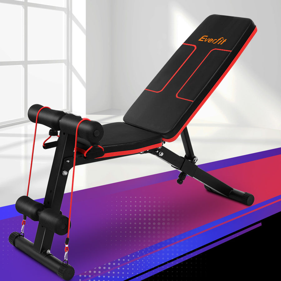 Danoz Direct - Everfit Weight Bench Adjustable FID Bench Press Home Gym 150kg Capacity