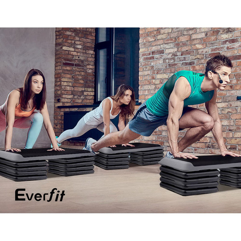 Danoz Fitness - Everfit 4X Aerobic Step Riser Exercise Stepper Block Gym Home Fitness - Incl. Postage