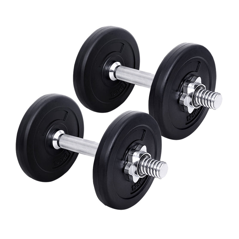 Danoz Direct -  10KG Dumbbells Dumbbell Set Weight Training Plates Home Gym Fitness Exercise