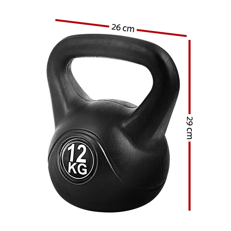 Danoz Fitness -  12kg Kettlebell Kettlebells Kettle Bell Bells Kit Weight Fitness Exercise - Free Postage