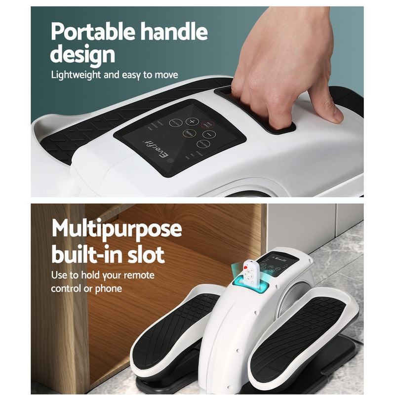 Danoz Direct - Electric Pedal Mini Exercise Bike Cross Trainer 50W White - Free Postage