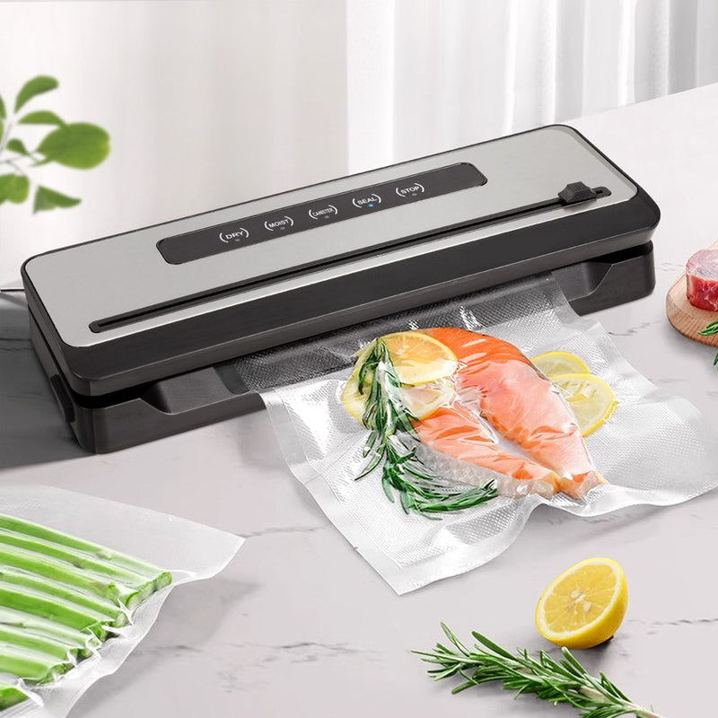 Say goodbye to food waste with Danoz Direct - Devanti Food Vacuum Sealer - Keep food fresh and flavorful with 5 modes for optimal storage
