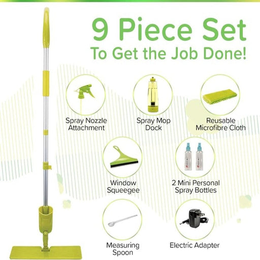 Discover the natural way to clean with Danoz Direct's H2O e3™ 9Pc Sanitiser Mop System