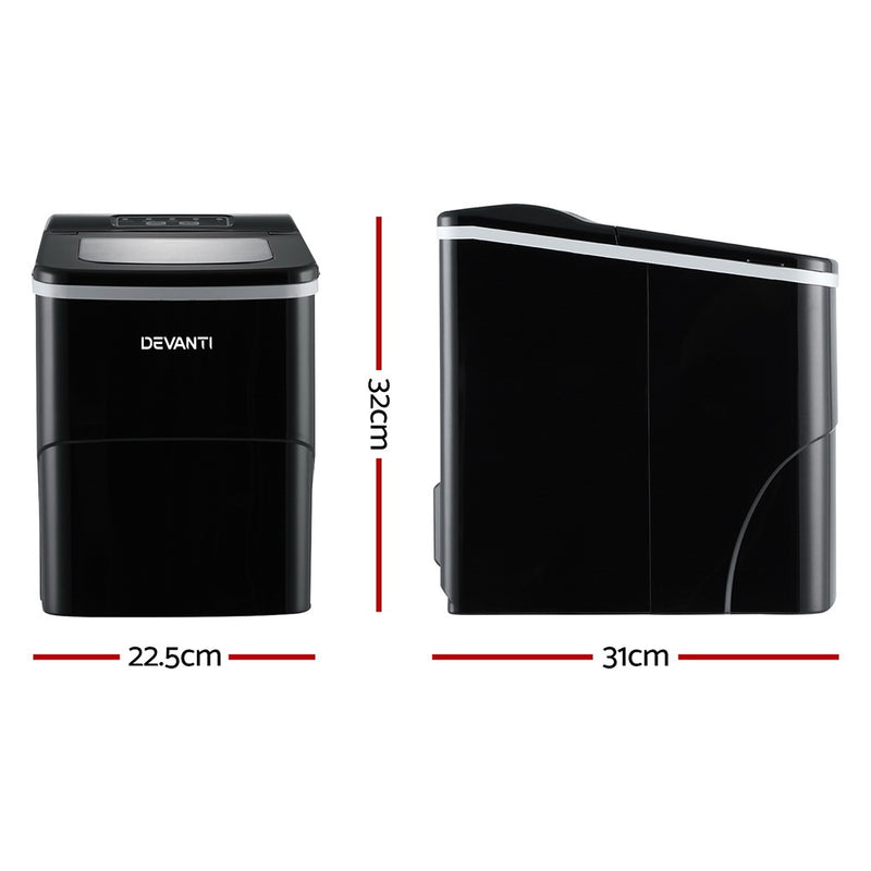Impress your friends with Danoz Direct - DEVANTi Portable Ice Cube Maker Machine! With a 2L capacity, easy-to-use