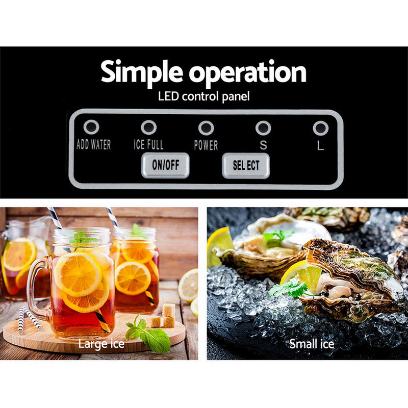 Impress your friends with Danoz Direct - DEVANTi Portable Ice Cube Maker Machine! With a 2L capacity, easy-to-use