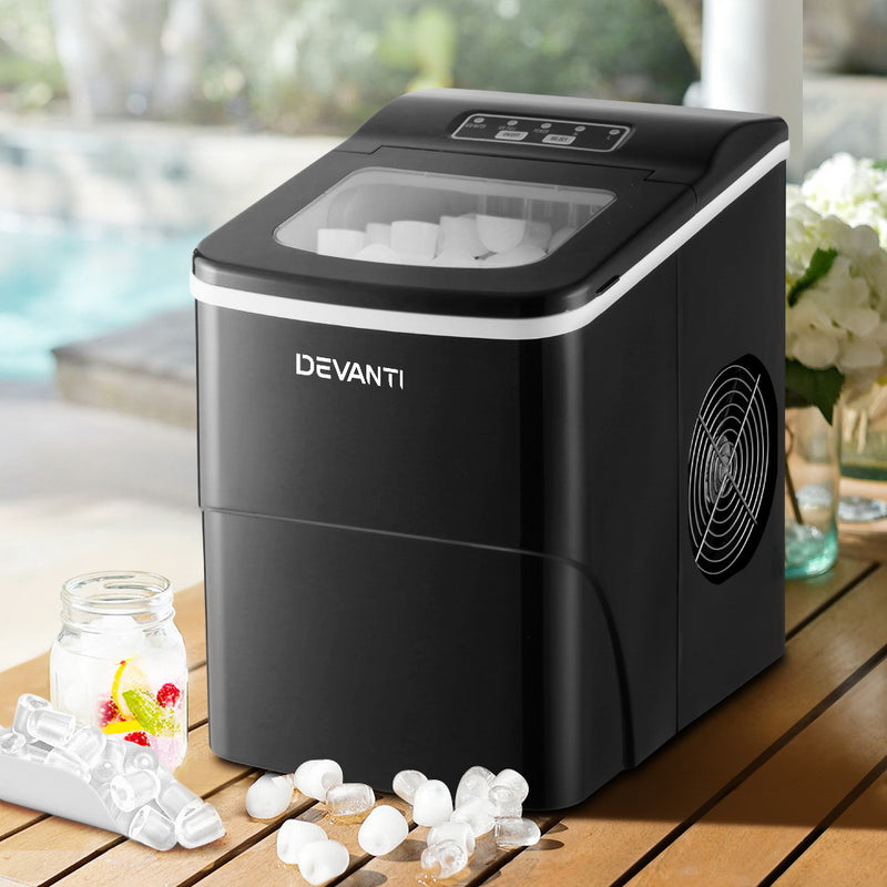 Impress your friends with Danoz Direct - DEVANTi Portable Ice Cube Maker Machine! With a 2L capacity, easy-to-use