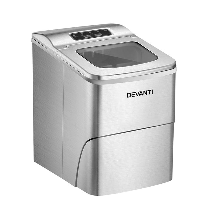 Danoz Direct - Devanti Portable Ice Cube Maker - Silver