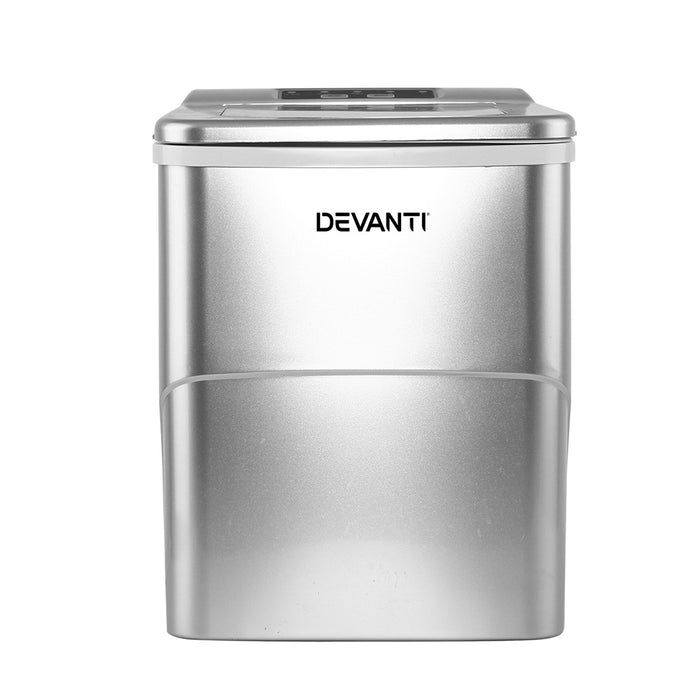 Danoz Direct - Devanti Portable Ice Cube Maker - Silver