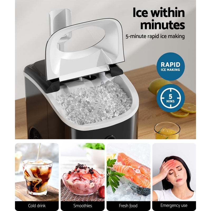 Introducing the Devanti 15kg Nugget Ice Maker Machine from Danoz Direct! Enjoy 15kg of perfectly nugget-shaped ice in just 24 hours