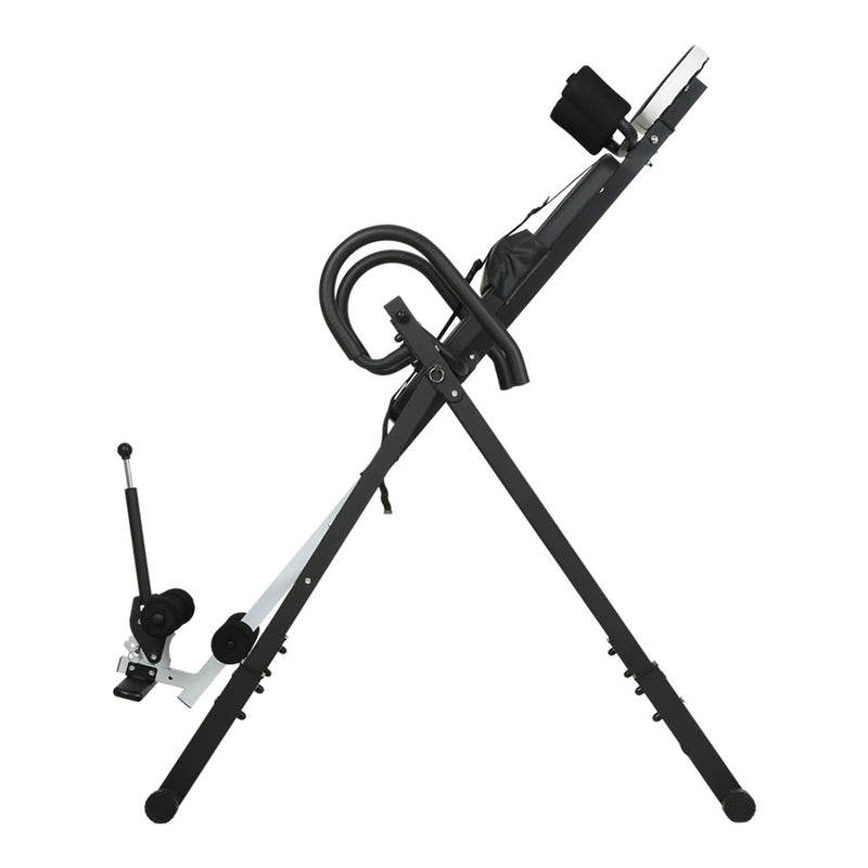 Danoz Direct - Everfit Inversion Table Gravity Exercise Inverter Back Stretcher Home Gym Grey  - Includes Delivery