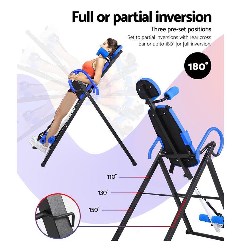 Ultimate in pain relief and fitness with Danoz Direct - Everfit Inversion Table! Reverse the effects of gravity and decompress your spine
