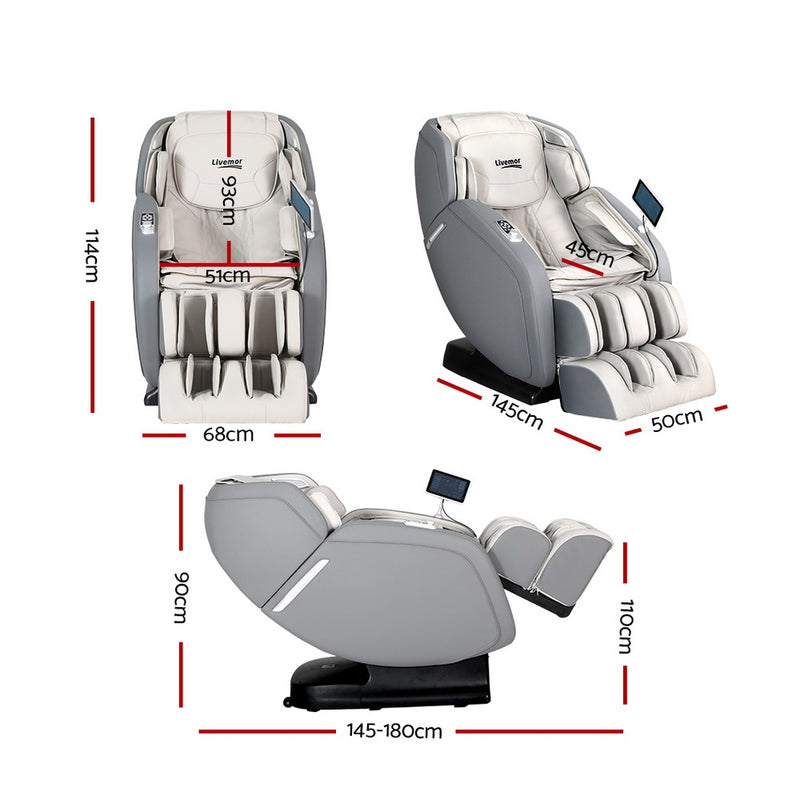 Indulge in luxurious relaxation with Danoz Direct - Livemor 4D Massage Chair! With its electric recliner and 4D massaging capabilities