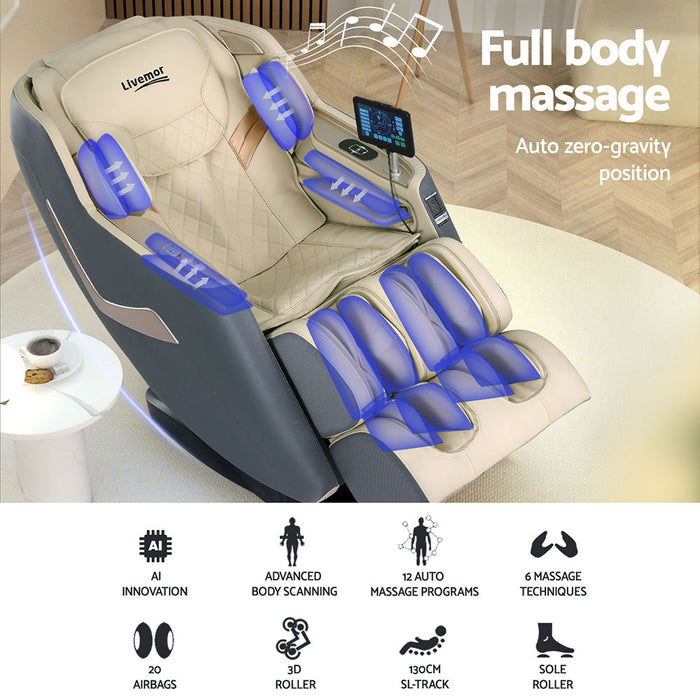 Danoz Direct - Livemor Massage Chair Electric Recliner Home Massager 3D Opal