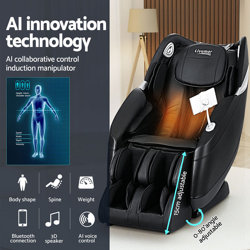 Indulge in luxurious relaxation with Danoz MassageSmart - Livemor 4D Massage Chair! With its electric recliner and 4D massaging capabilities