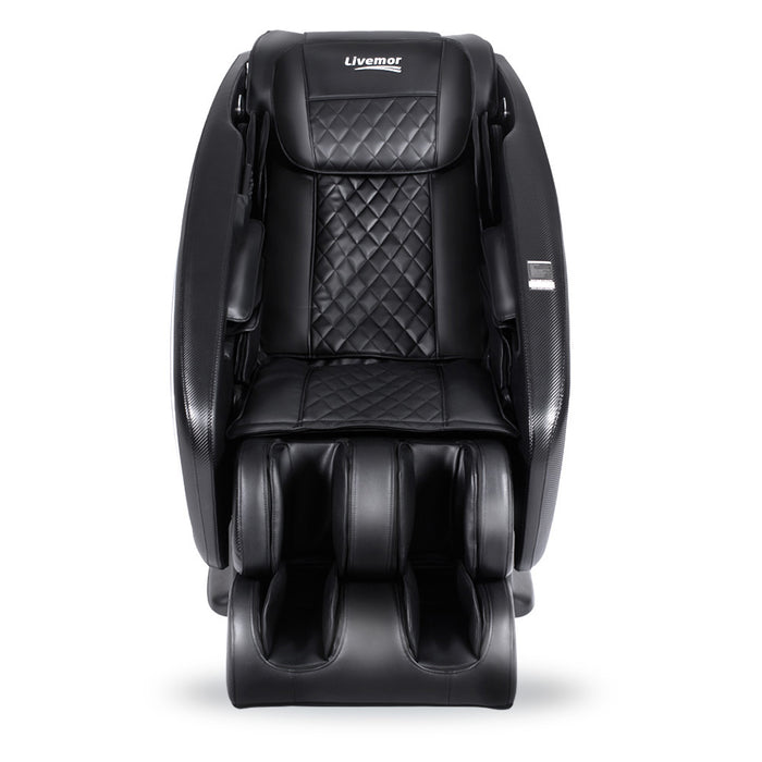 Ultimate relaxation with Danoz Direct's Livemor 3D Massage Chair. Electric recliner massager, featuring innovative Delmue technology