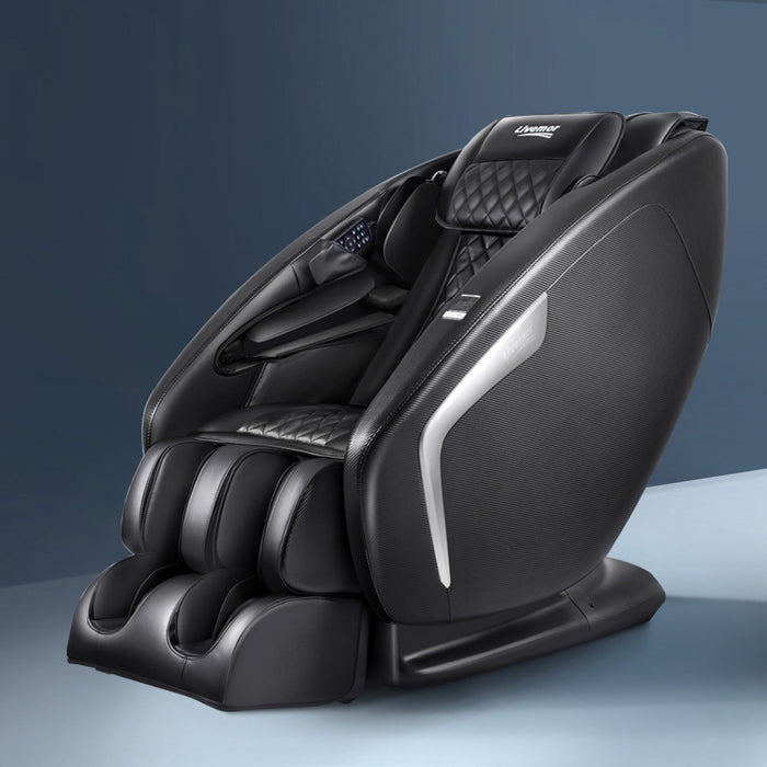 Ultimate relaxation with Danoz Direct's Livemor 3D Massage Chair. Electric recliner massager, featuring innovative Delmue technology