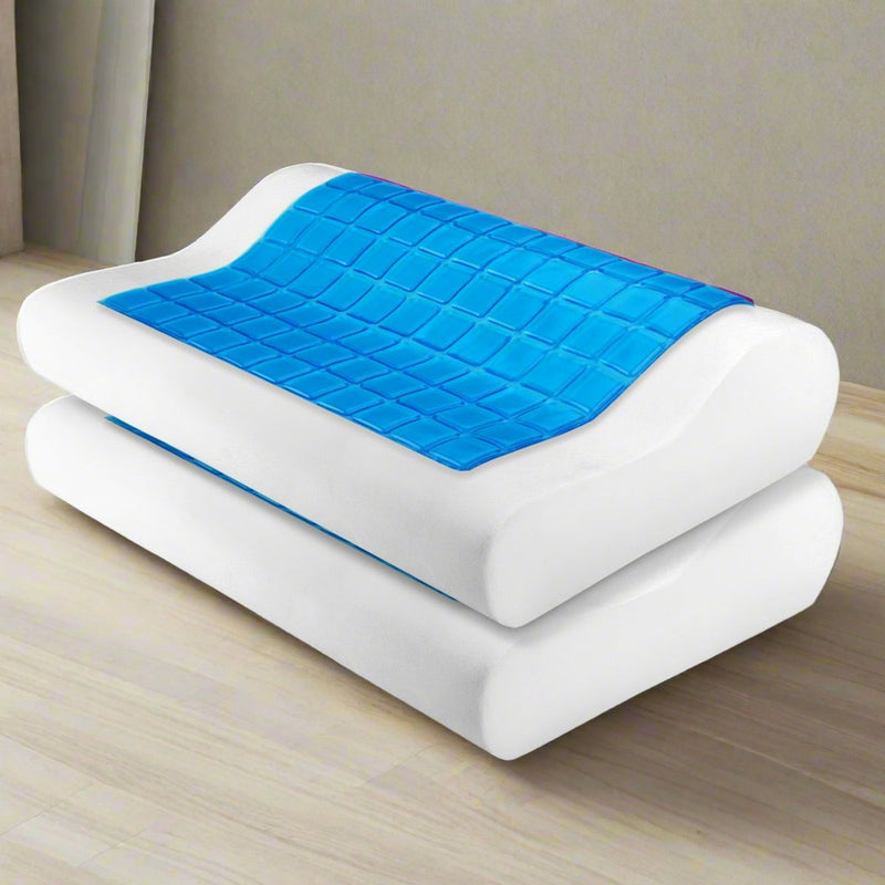 Get ready for a cooler, comfortable sleep with Danoz Direct's Super Cool Gel Memory Foam Pillow - Buy One Get One!
