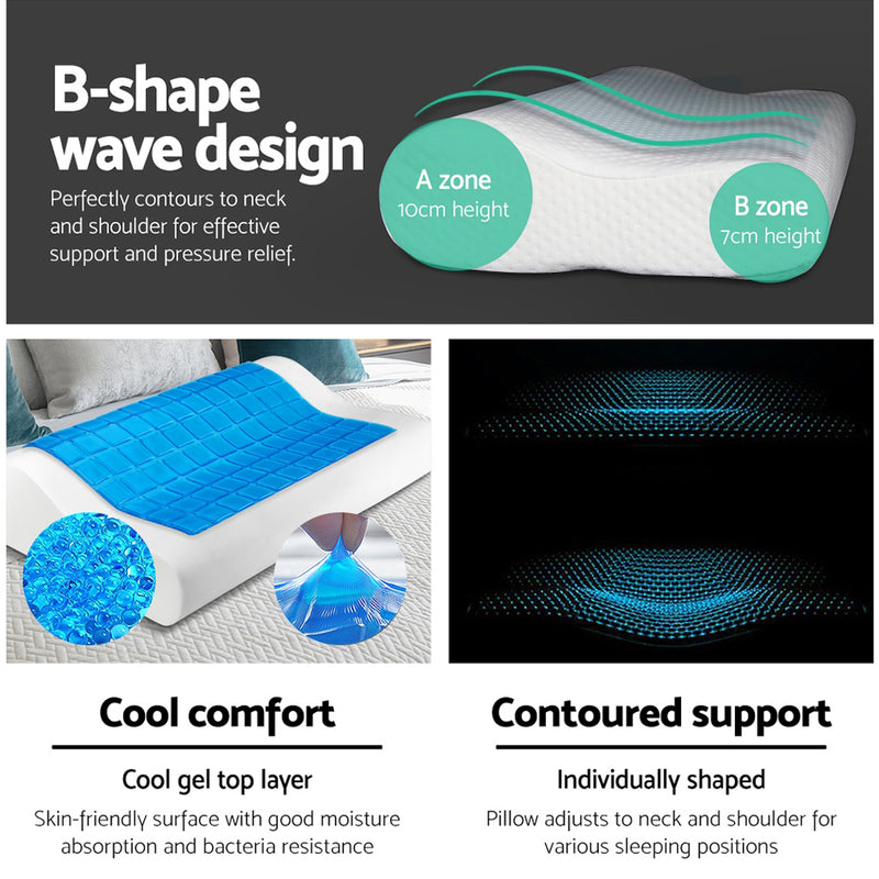 Get ready for a cooler, comfortable sleep with Danoz Direct's Super Cool Gel Memory Foam Pillow - Buy One Get One!