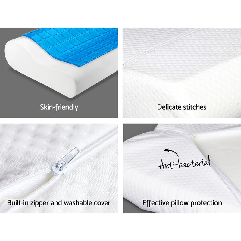Get ready for a cooler, comfortable sleep with Danoz Direct's Super Cool Gel Memory Foam Pillow - Buy One Get One!