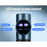 Danoz Direct - 30 Speed Massage Gun 4 Head Vibration Muscle Massager Percussion Relief Blue