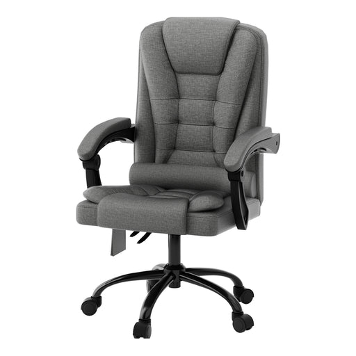 Danoz Direct - Artiss 2 Point Massage Office Chair Fabric Black