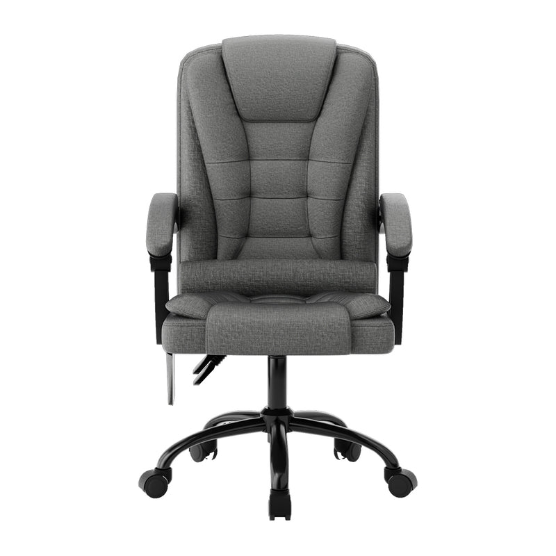 Danoz Direct - Artiss 2 Point Massage Office Chair Fabric Black