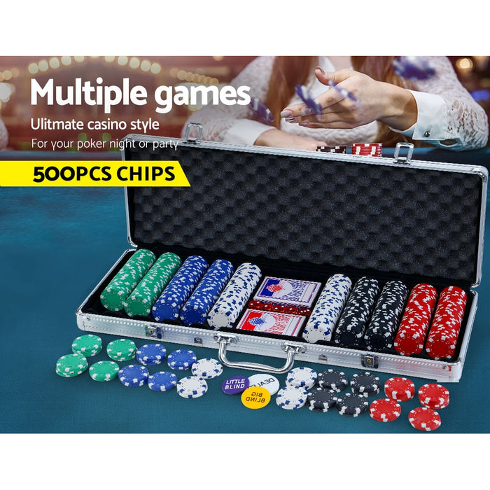 Danoz Direct - This set includes 500 premium quality Poker chips perfect for a thrilling game of Texas Hold'em - Free Post