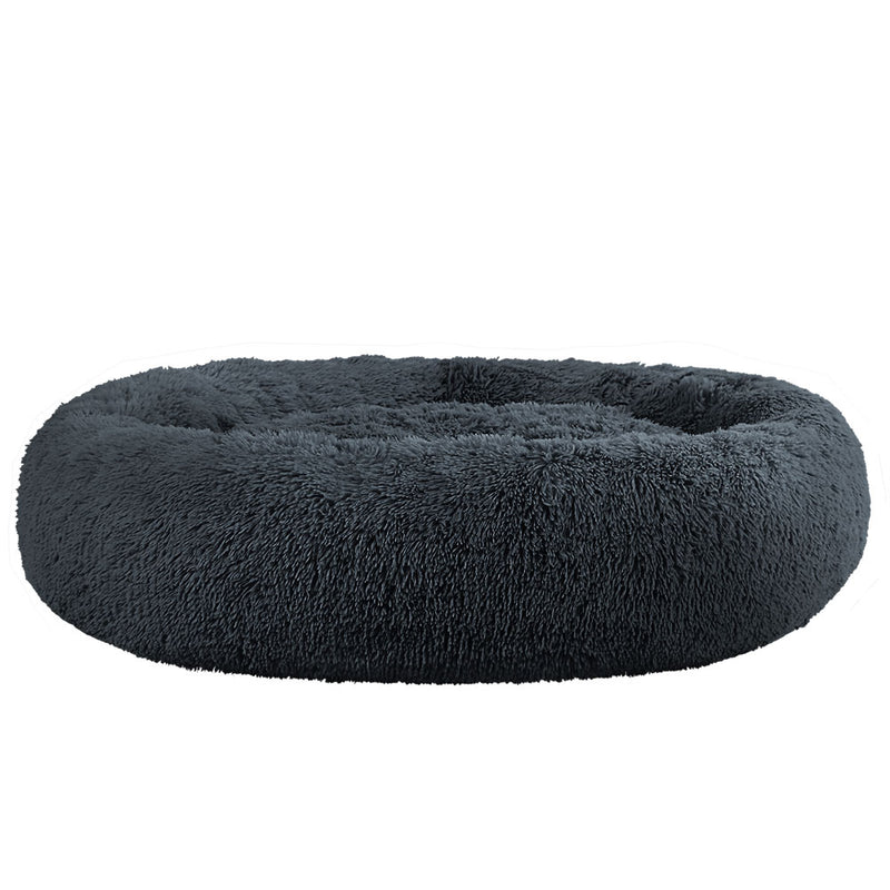 Danoz Direct - i.Pet Pet Bed Dog Cat 110cm Calming Extra Large Soft Plush Dark Grey