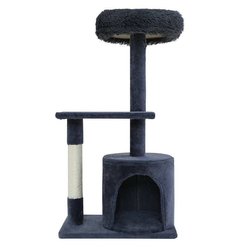 Danoz Direct - i.Pet Cat Tree 94cm Scratching Post Tower Scratcher Condo House Wood Trees Grey