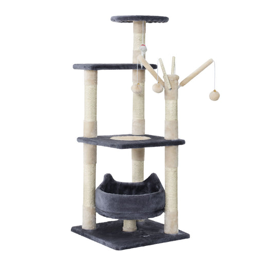 Danoz Direct - i.Pet Cat Tree 110cm Tower Scratching Post Scratcher Wood Condo House Bed Toys