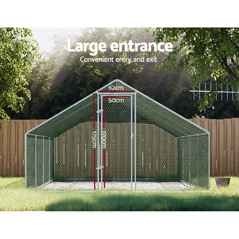 Danoz Direct - i.Pet Chicken🐓🐓🐓 Coop Cage 3x8x2m Galvanized Steel