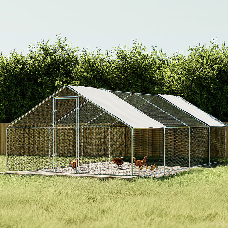 Danoz Direct - i.Pet Chicken🐓🐓🐓 Coop Cage 3x8x2m Galvanized Steel