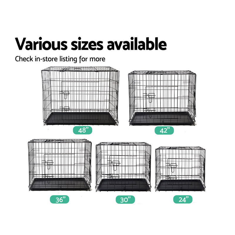Danoz Direct - i.Pet 24" Dog Cage 🐶 Crate Kennel 3 Doors