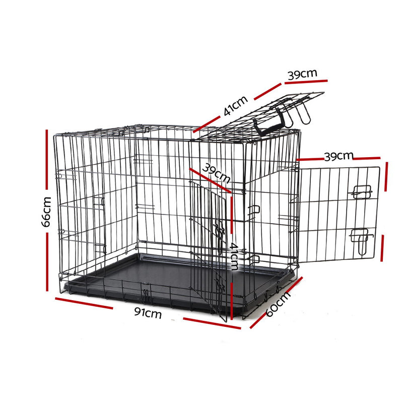 Danoz Direct i.Pet 36" Dog Cage Crate Kennel with 3 doors! This durable and spacious dog cage provides your furry friend with comfort