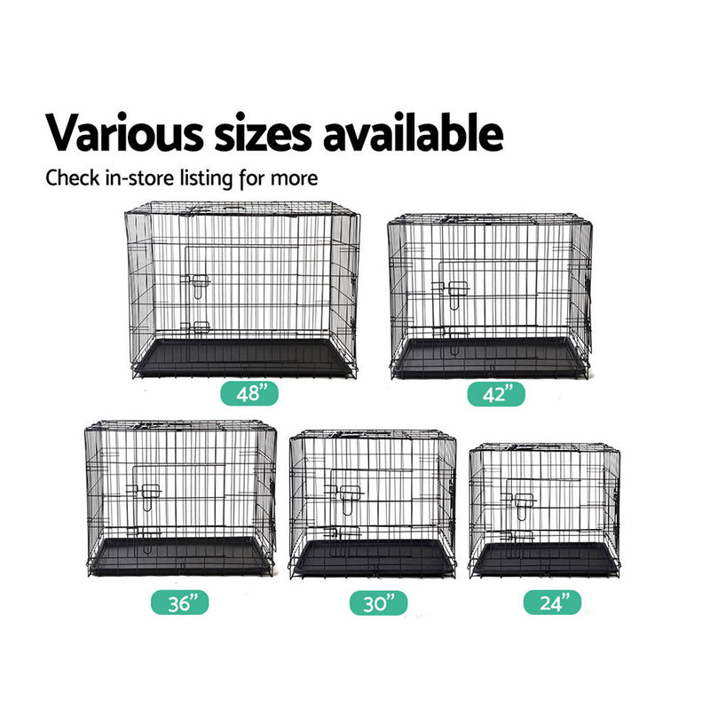 Danoz Direct - i.Pet 42" Dog🐶 Cage Crate Large Kennel 3 Doors