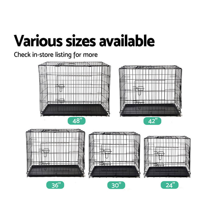 Danoz Direct - i.Pet 42" Dog Cage Crate Large Kennel 3 Doors
