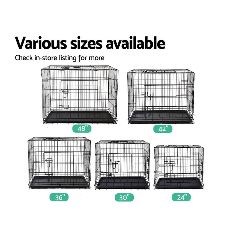 Danoz Direct - i.Pet 48" Dog🐶 Cage Crate Large Kennel 3 Doors