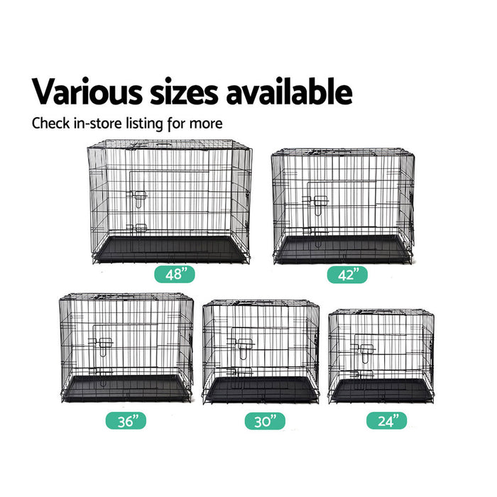 Danoz Direct - i.Pet 48" Dog Cage Crate Large Kennel 3 Doors