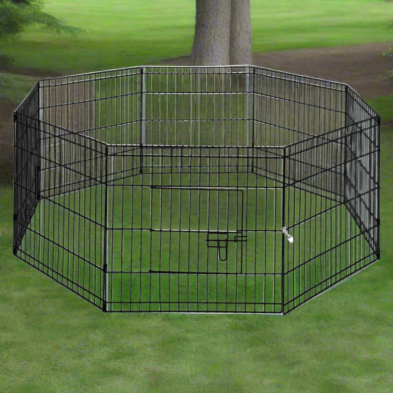 Danoz Direct - i.Pet 2x24" 8 Panel Dog🐶 Playpen Pet Fence Exercise Cage Enclosure Play Pen