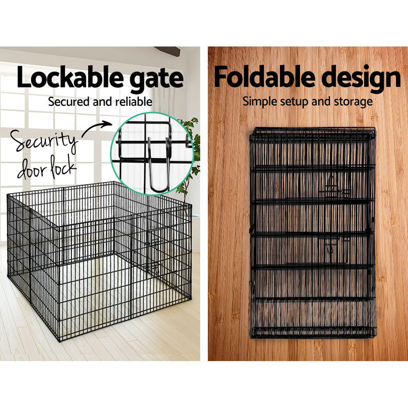 Danoz Direct - i.Pet 36" 8 Panel Dog🐶 Playpen Pet Fence Exercise Cage Enclosure Play Pen